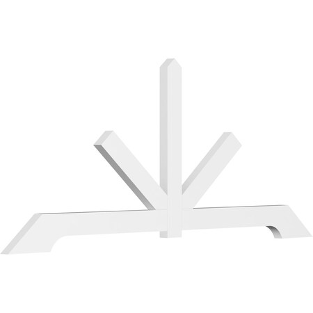 Ekena Millwork Vanguard Architectural Grade PVC Gable Bracket, 84"W x 35"H x 2"D x 4"F, 10/12 Pitch GBP084X35X0204VAN00